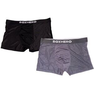 NEW Boxhero Boxer Briefs 2 Pack Black Gray Bamboo Stretch Underwear Size 2XL